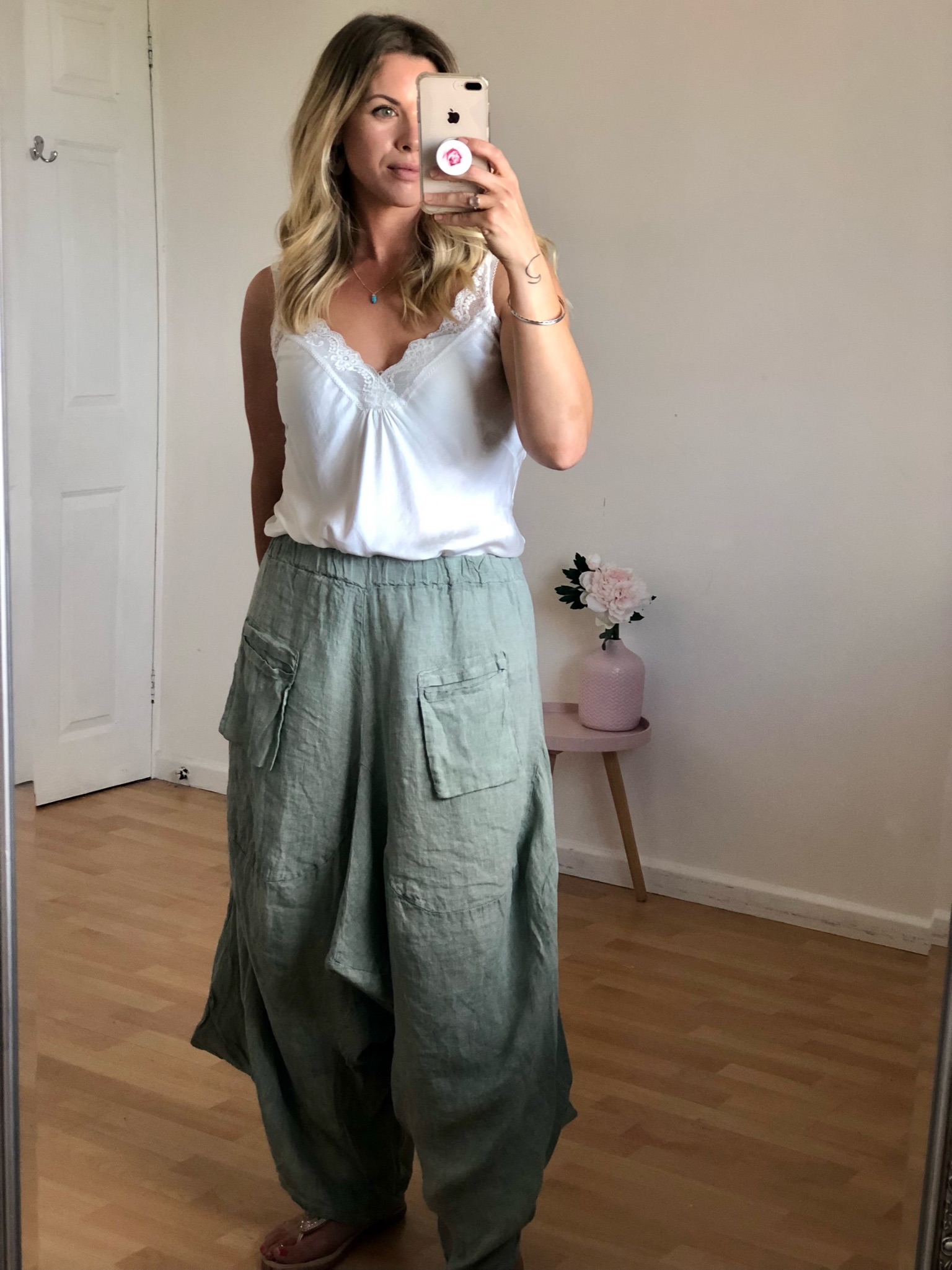 Linen harem trousers Clearance
