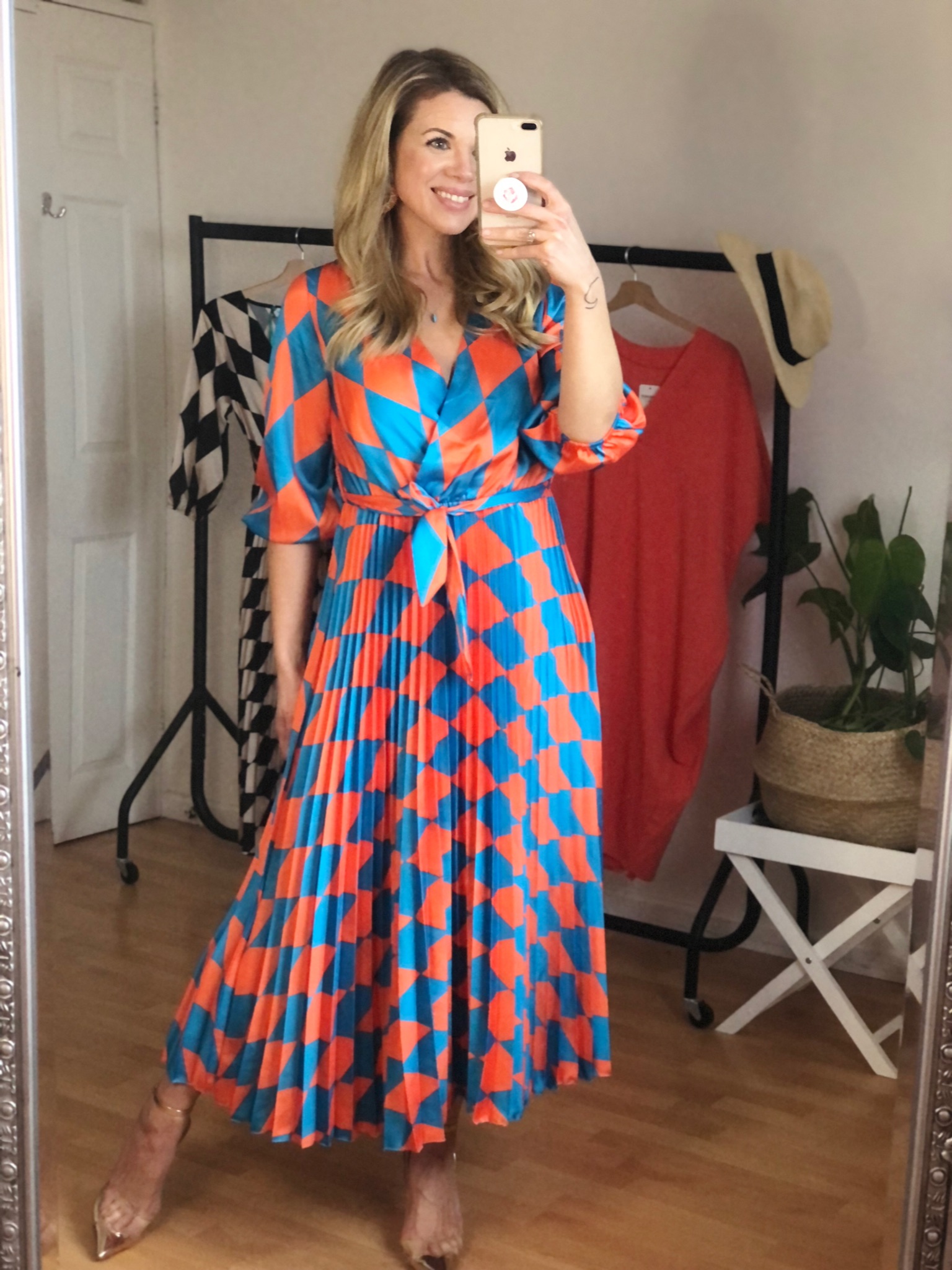 Orange \u0026 Blue Quinny Dress - Elsie's Attic